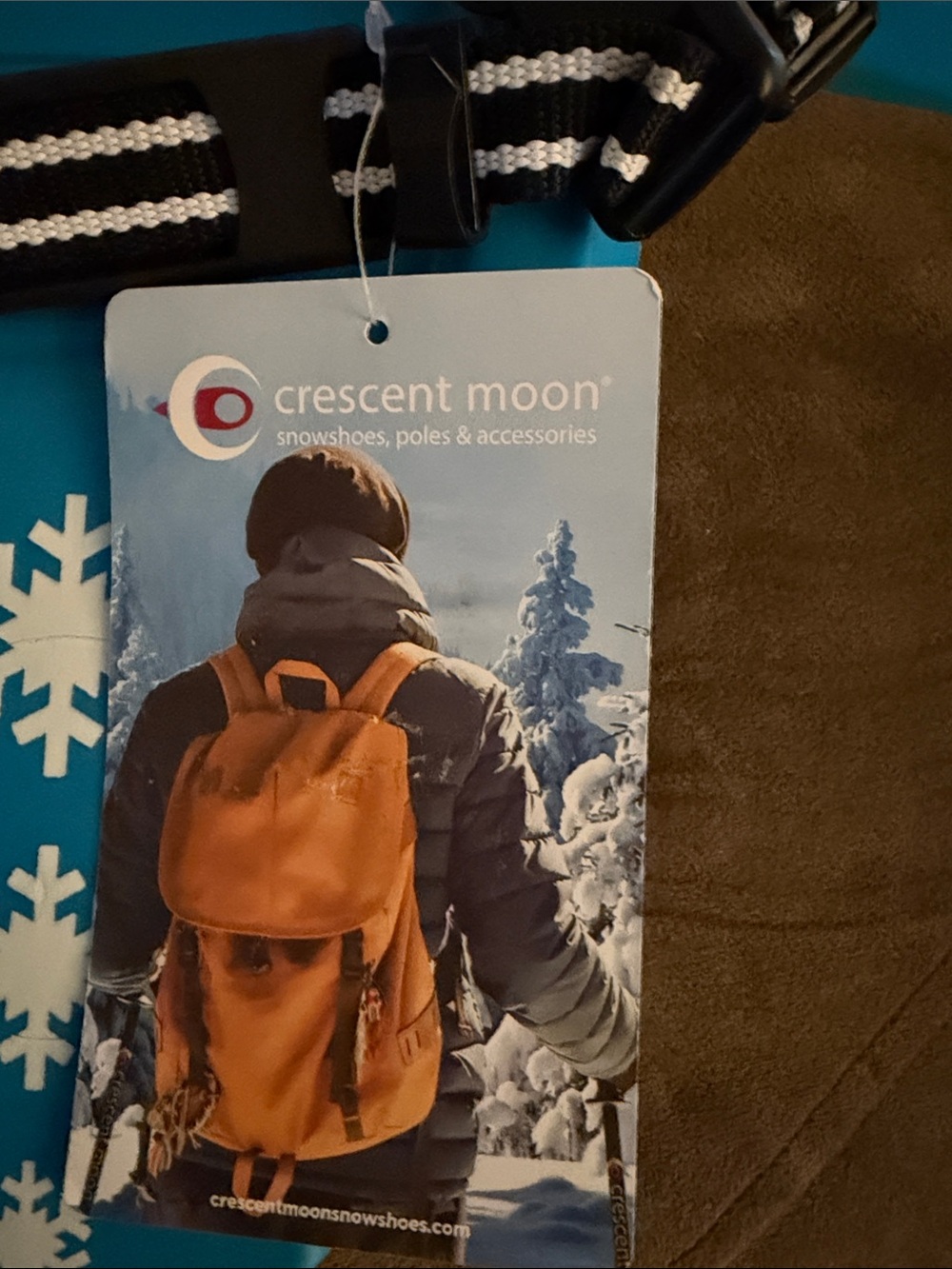 Crescent Moon Blue Snowshoes Junior size up to 100 lbs - Picture 2 of 5